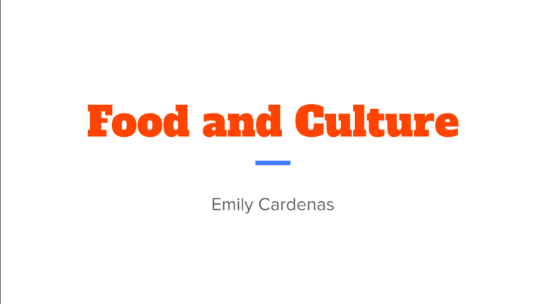 Food and Culture