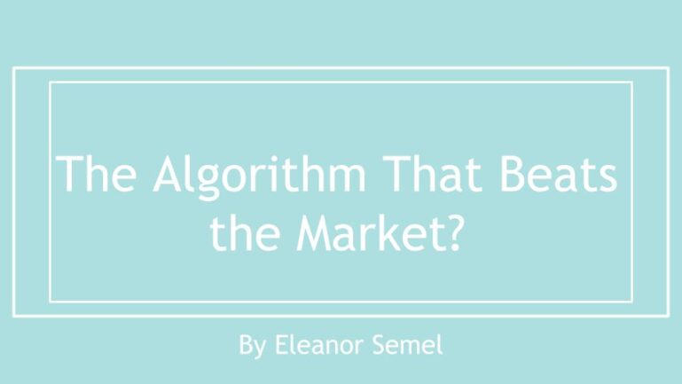 The Algorithm That Beats the Market?